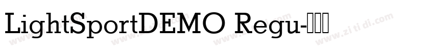 LightSportDEMO Regu字体转换